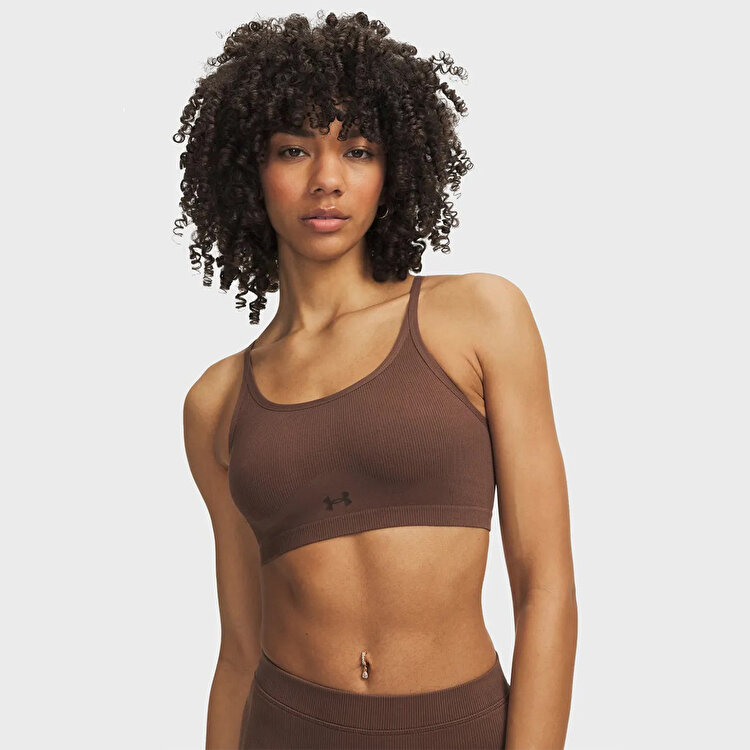 Under Armour Seamless Cotton Low Kadın Kahverengi Sporcu Sütyeni