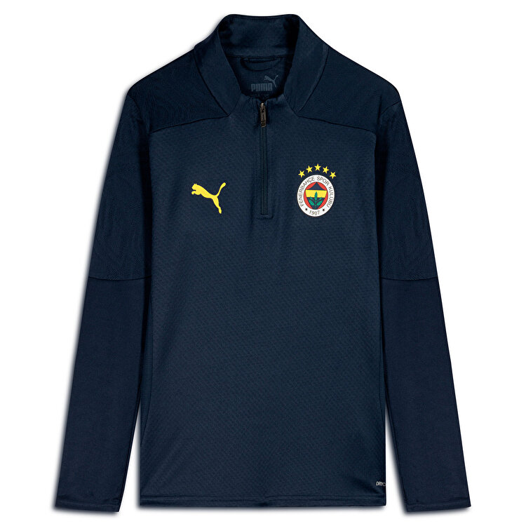 Puma Fenerbahçe Sk Training Çocuk Lacivert Dik Yaka Uzun Kollu Tişört