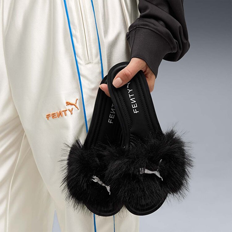Puma Fenty x Slide Chic Fur Kadın Siyah Terlik