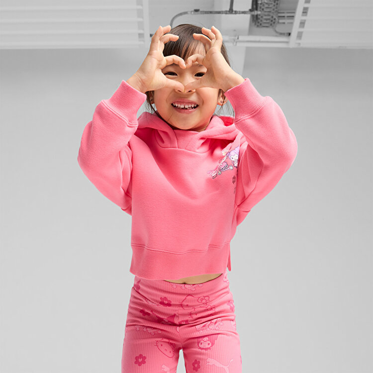 Puma Hello Kitty&Friends Graphic Kız Çocuk Pembe Kapüşonlu Sweatshirt