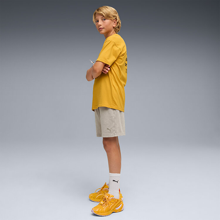 Puma X Sonic Relaxed Erkek Çocuk Sarı Tişört
