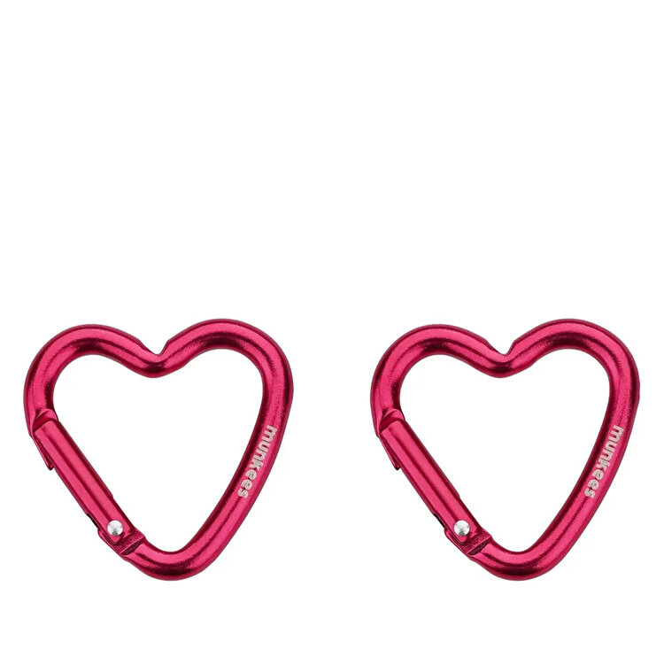 Munkees Mini Heart Carabiner 2 Pieces Kırmızı Anahtarlık