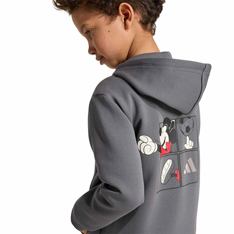 adidas Lg Disney Mickey Mouse Çocuk Gri Kapüşonlu Ceket