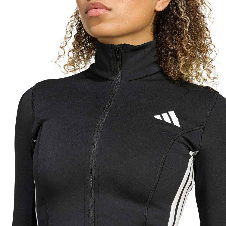 adidas Workout Essentials 3 Stripes Kadın Siyah Dik Yaka Ceket