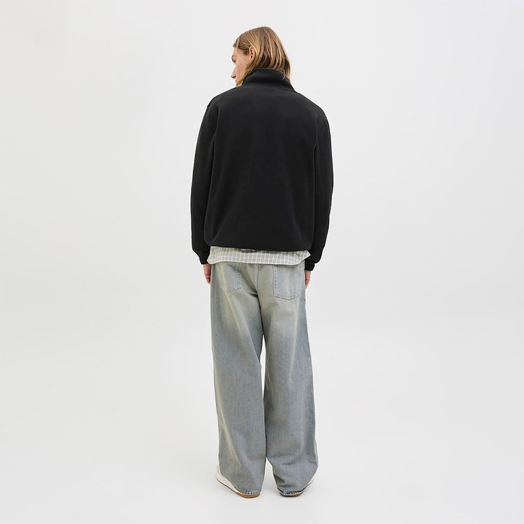 Jack&Jones Polar Soho Fleece Erkek Siyah Dik Yaka Sweatshirt