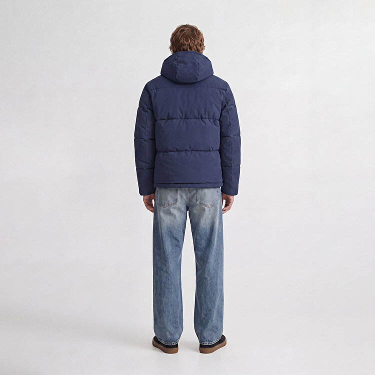 Jack&Jones Galaxy Puffer Erkek Lacivert Dik Yaka Mont