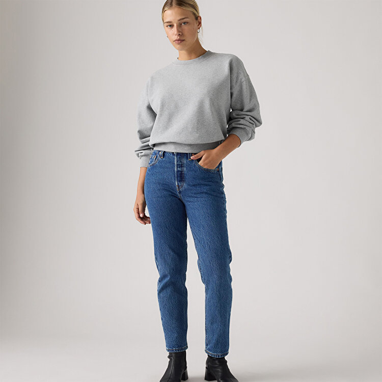 Levi's 501 Regular Fit Crop Kadın Gri Jean