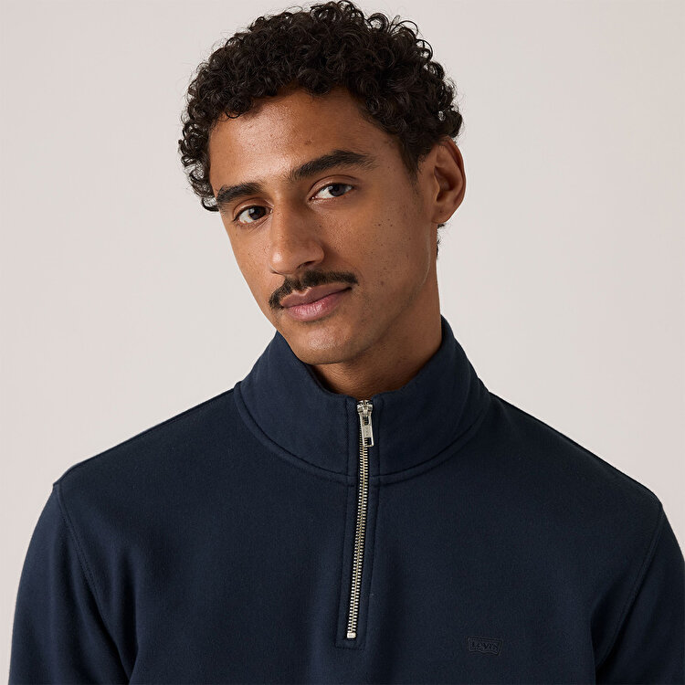 Levi's Original Hm Erkek Lacivert Dik Yaka Sweatshirt
