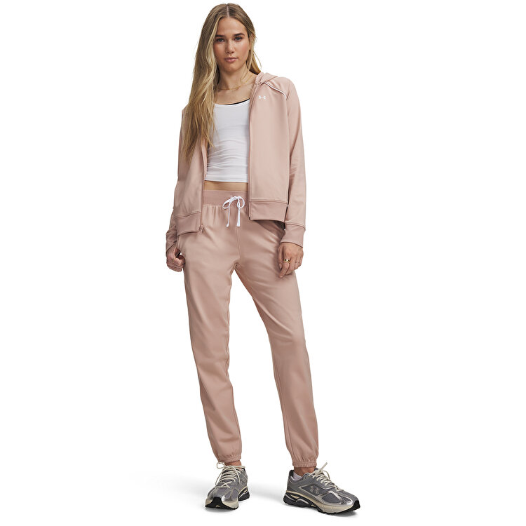 Under Armour Rical Tricot Kadın Pembe Kapüşonlu Eşofman Takımı