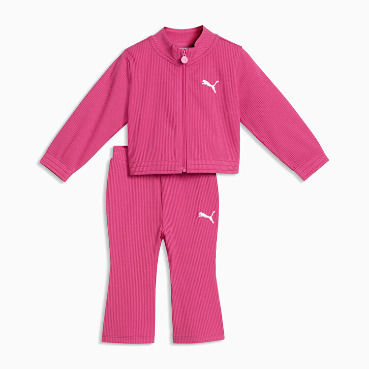 Puma Essentials Crew Set Fleece Bebek Pembe Eşofman Takımı