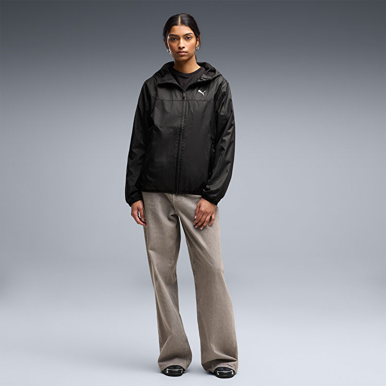 Puma Essentials Regular Kadın Siyah Kapüşonlu Ceket