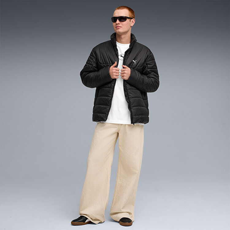 Puma Essentials Padded Erkek Siyah Dik Yaka Mont