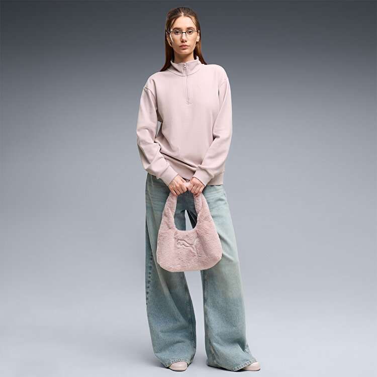 Puma Essentials Elevated Kadın Pembe Dik Yaka Sweatshirt