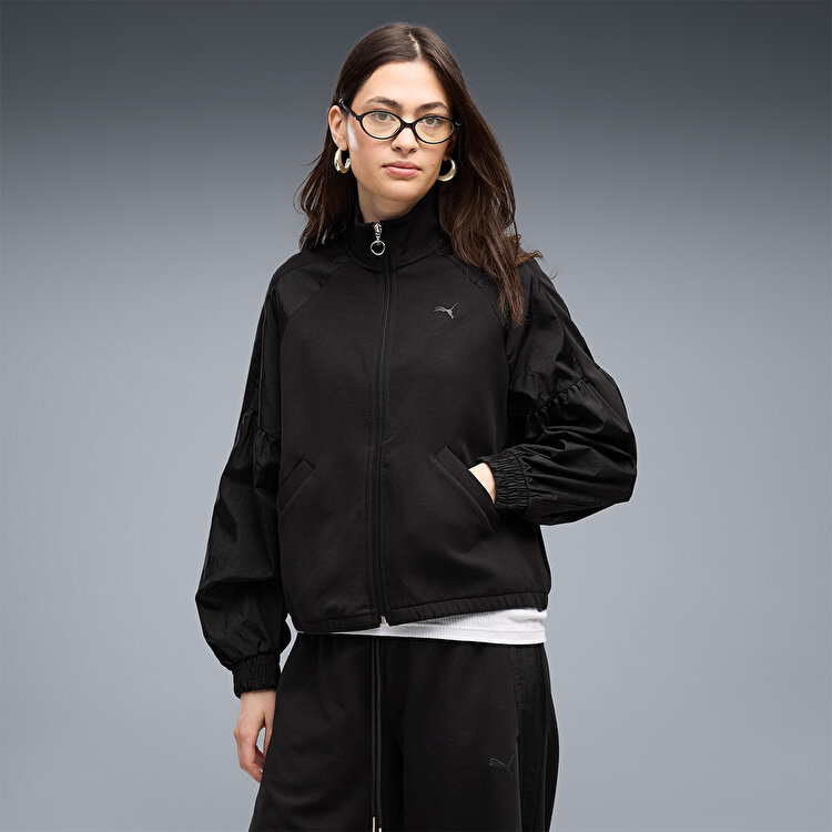 Puma Relaxed Kadın Siyah Dik Yaka Ceket