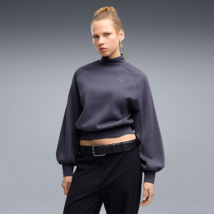 Puma Her Mock Kadın Mor Dik Yaka Sweatshirt