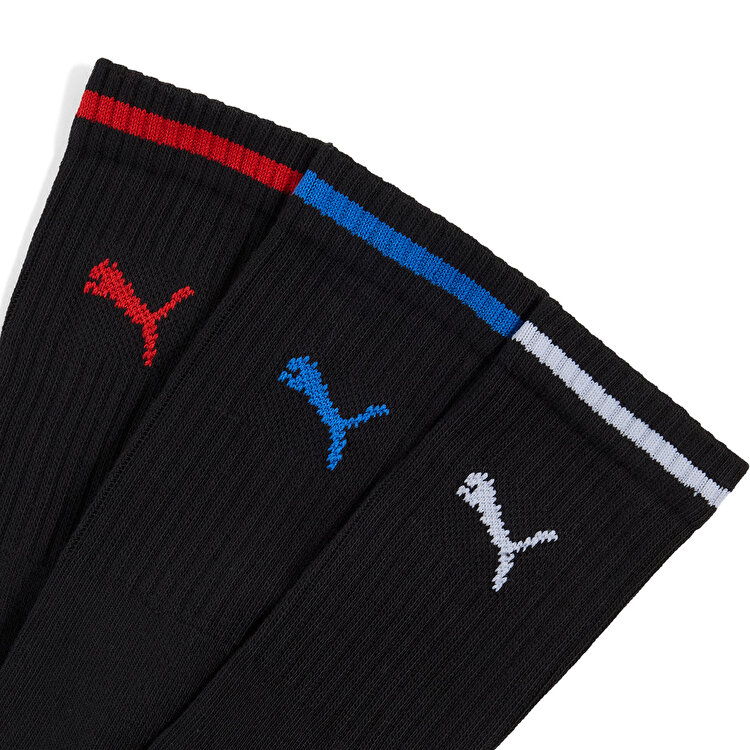 Puma Sport Crew Stripe 3' lü Siyah Çorap