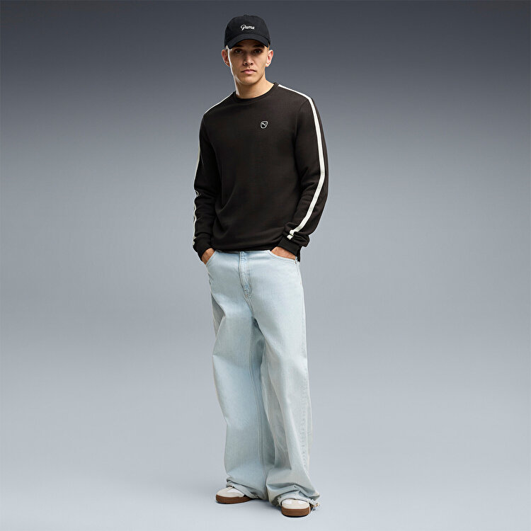 Puma Essentials Elevated Crew Erkek Siyah Sweatshirt