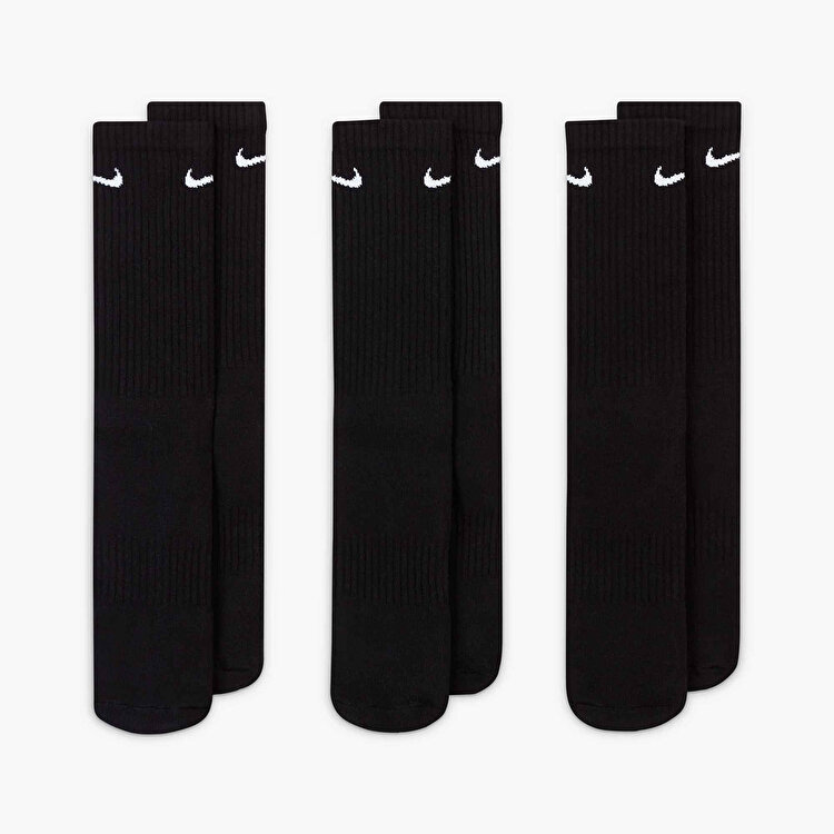 Nike Everyday Cush Crew 3' lü Siyah Çorap
