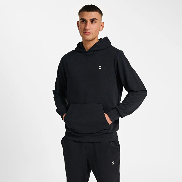 Hummel Pulse Erkek Siyah Kapüşonlu Sweatshirt