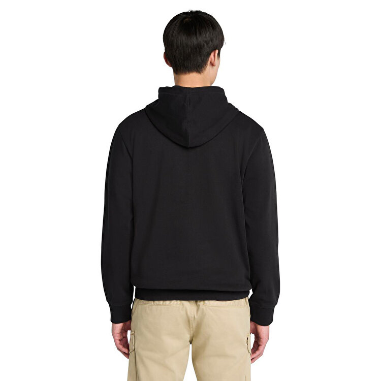 Timberland Established 1973 Embroidered Logo Erkek Siyah Kapüşonlu Sweatshirt