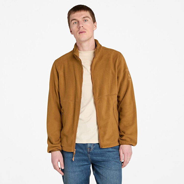 Timberland Fleece Erkek Kahverengi Dik Yaka Ceket