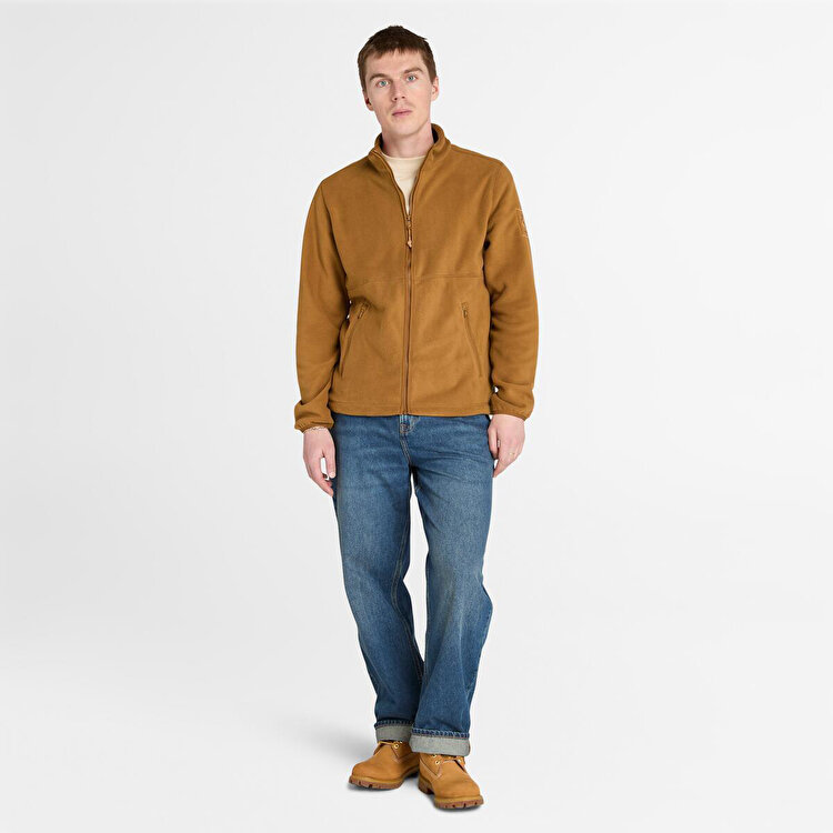Timberland Fleece Erkek Kahverengi Dik Yaka Ceket