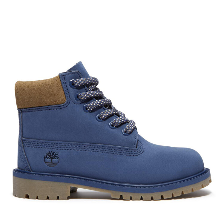 Timberland Premium 6 Inch Lace Up Waterproof Çocuk Mavi Bot