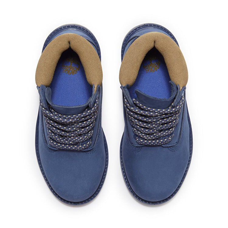 Timberland Premium 6 Inch Lace Up Waterproof Çocuk Mavi Bot