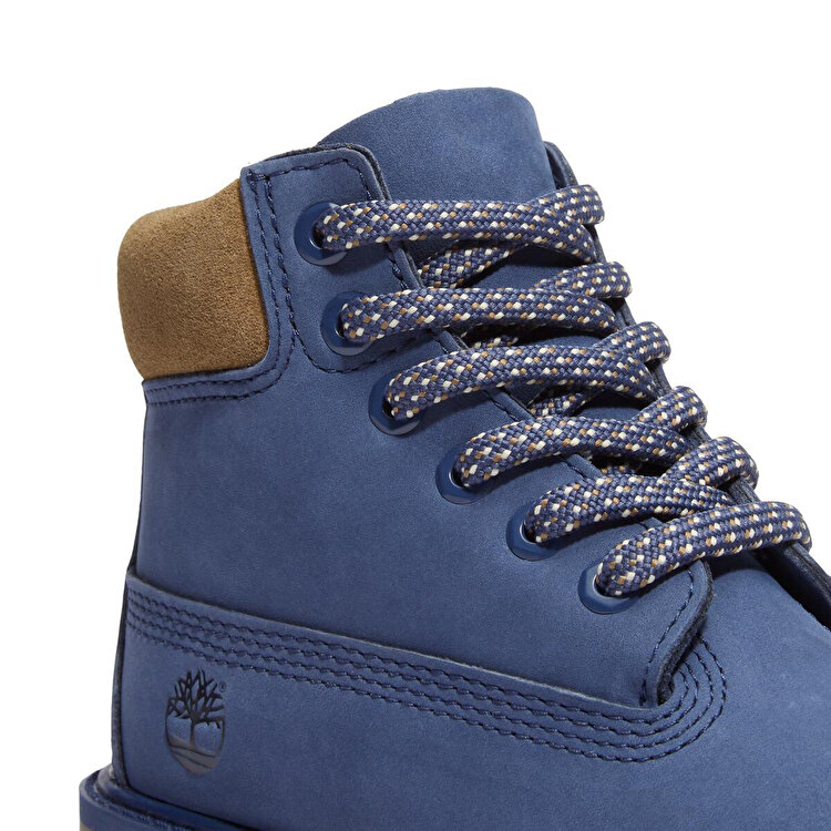 Timberland Premium 6 Inch Lace Up Waterproof Çocuk Mavi Bot