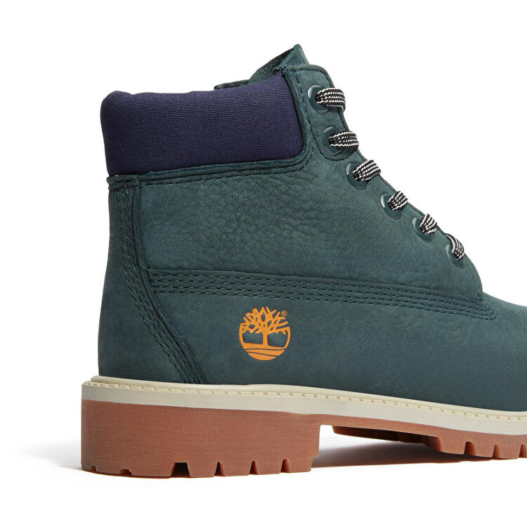 Timberland Premium 6 Inch Lace Up Waterproof Çocuk Yeşil Bot