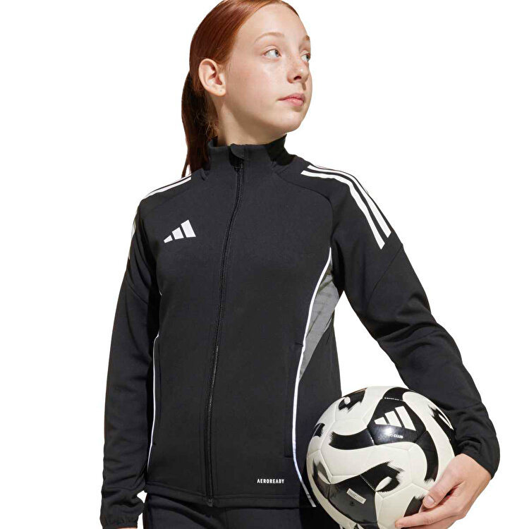 adidas Tiro25C Çocuk Siyah Dik Yaka Ceket