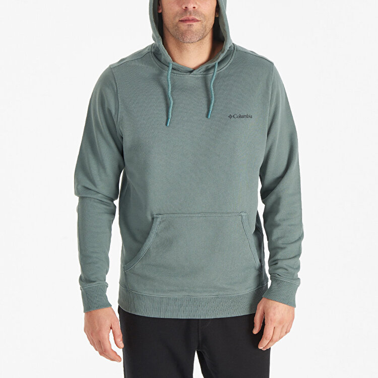 Columbia Basic Sm Logo Erkek Yeşil Kapüşonlu Hoodie