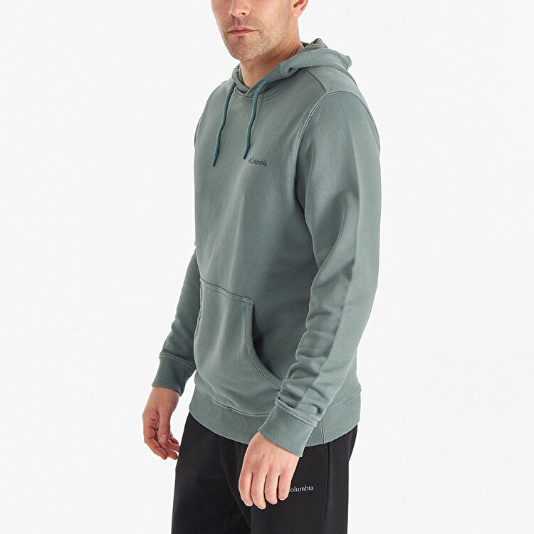 Columbia Basic Sm Logo Erkek Yeşil Kapüşonlu Hoodie
