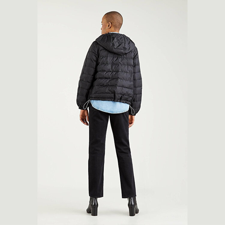 Levi's Edie Packable Kadın Siyah Kapüşonlu Şişme Mont