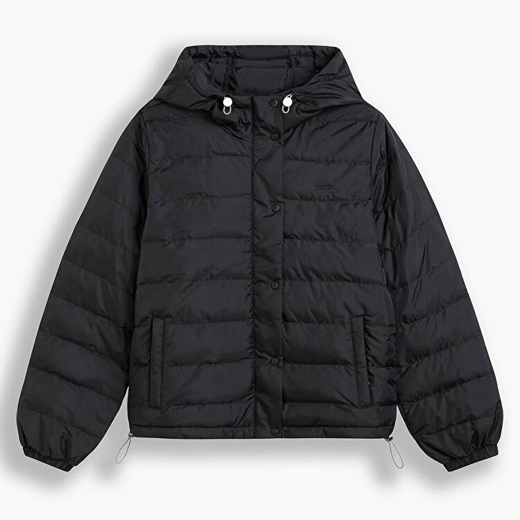 Levi's Edie Packable Kadın Siyah Kapüşonlu Şişme Mont