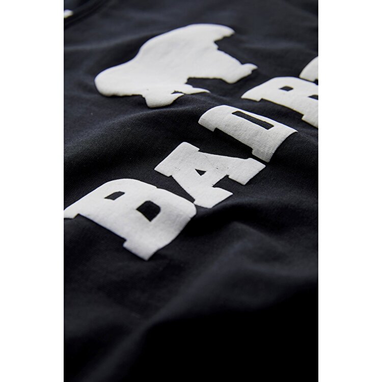 Bad Bear Erkek Siyah Baskılı Bisiklet Yaka Tişört