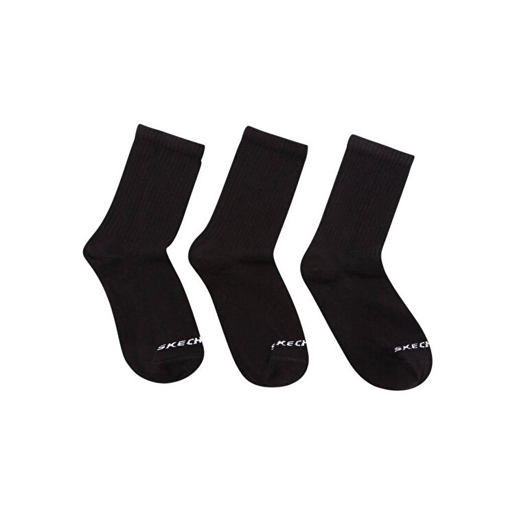 Skechers Crew Cut 3 Pack Siyah Soket Çorap