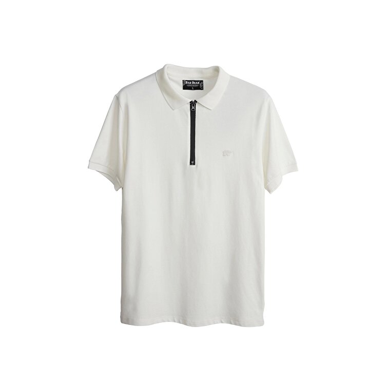 Bad Bear Cord Erkek Beyaz Polo Tişört
