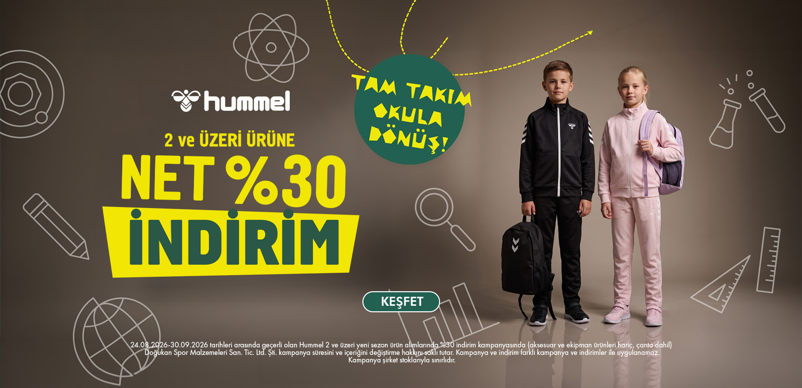 hummel 2 ve üzeri ürüne %30 indirim kampanyası