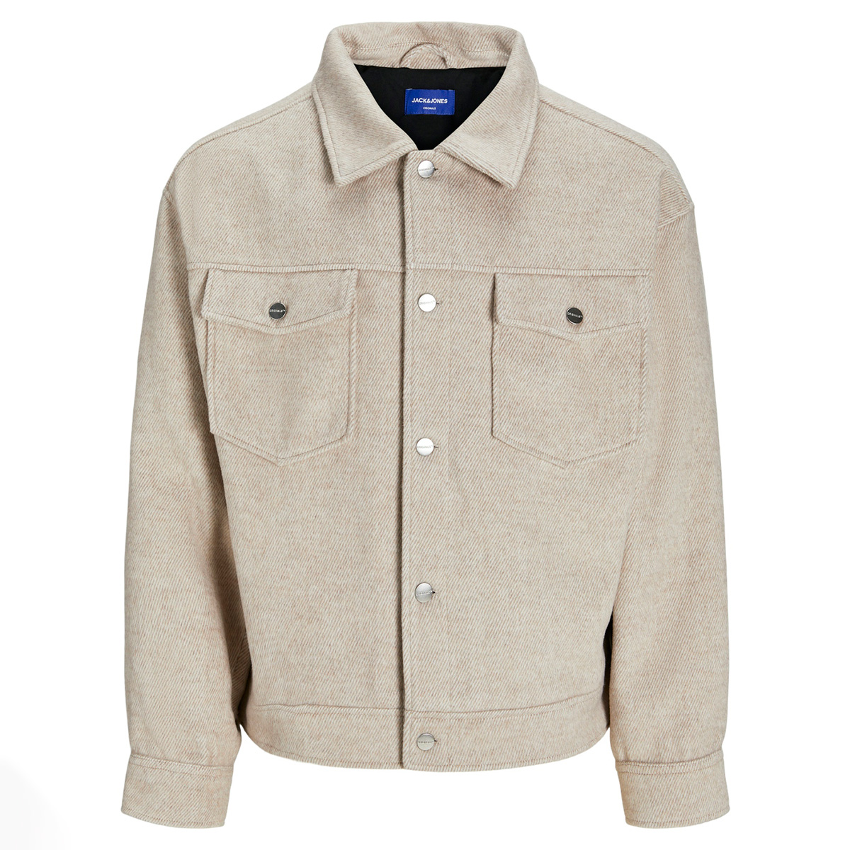 Jack&Jones Ridgewood Melange Overshirt Erkek Bej Ceket 12266397