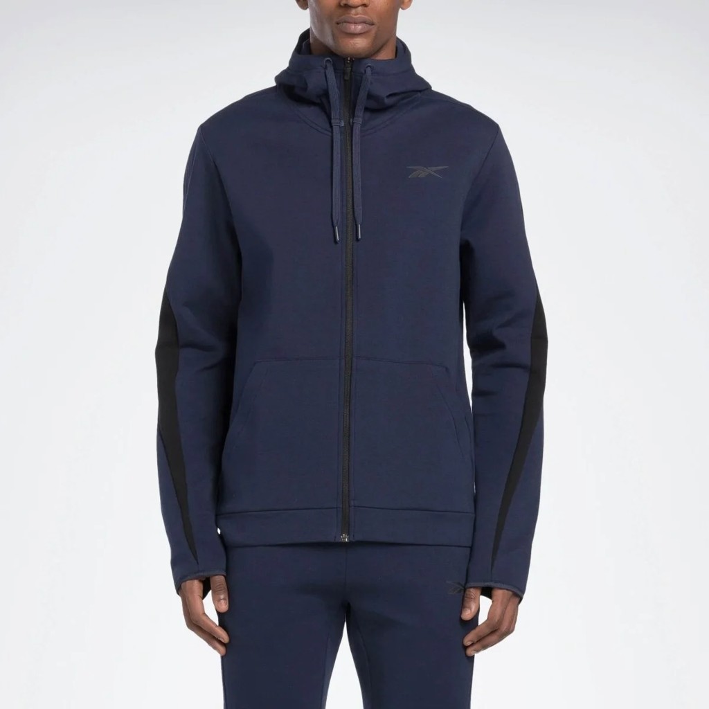 Reebok Dreamblend Erkek Lacivert Kapüşonlu Ceket 101552196 - Sporthink