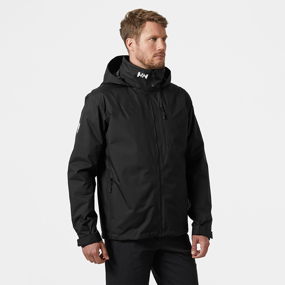 Helly Hansen Crew Hooded Midlayer 2 Erkek Siyah Kapüşonlu Mont