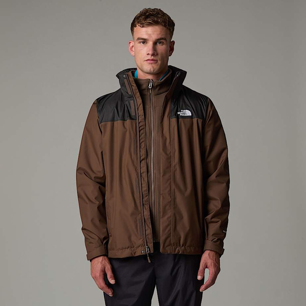The North Face Evolve II Triclimate Erkek Kahverengi Kapüşonlu
