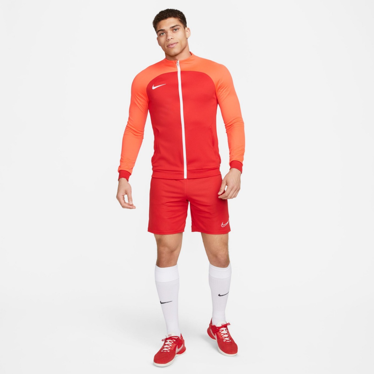 Nike Dri Fit Academy Pro Track Erkek Kırmızı Yuvarlak Yaka Ceket