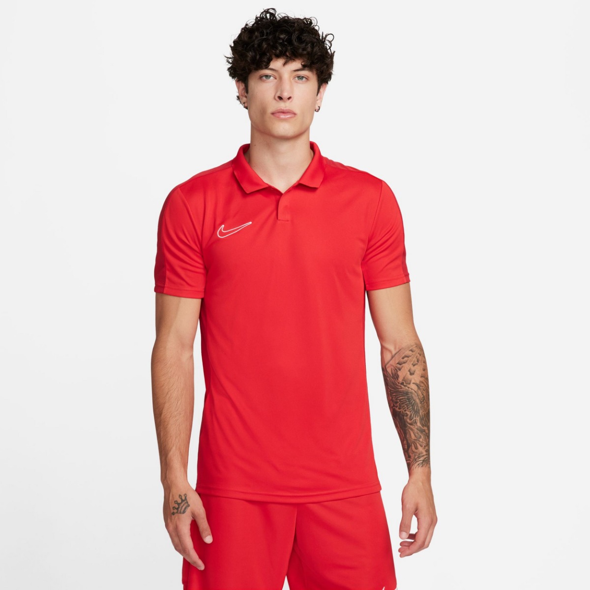 Nike Academy Dri Fit Erkek Kırmızı Klasik Yaka Polo Tişört DR1346