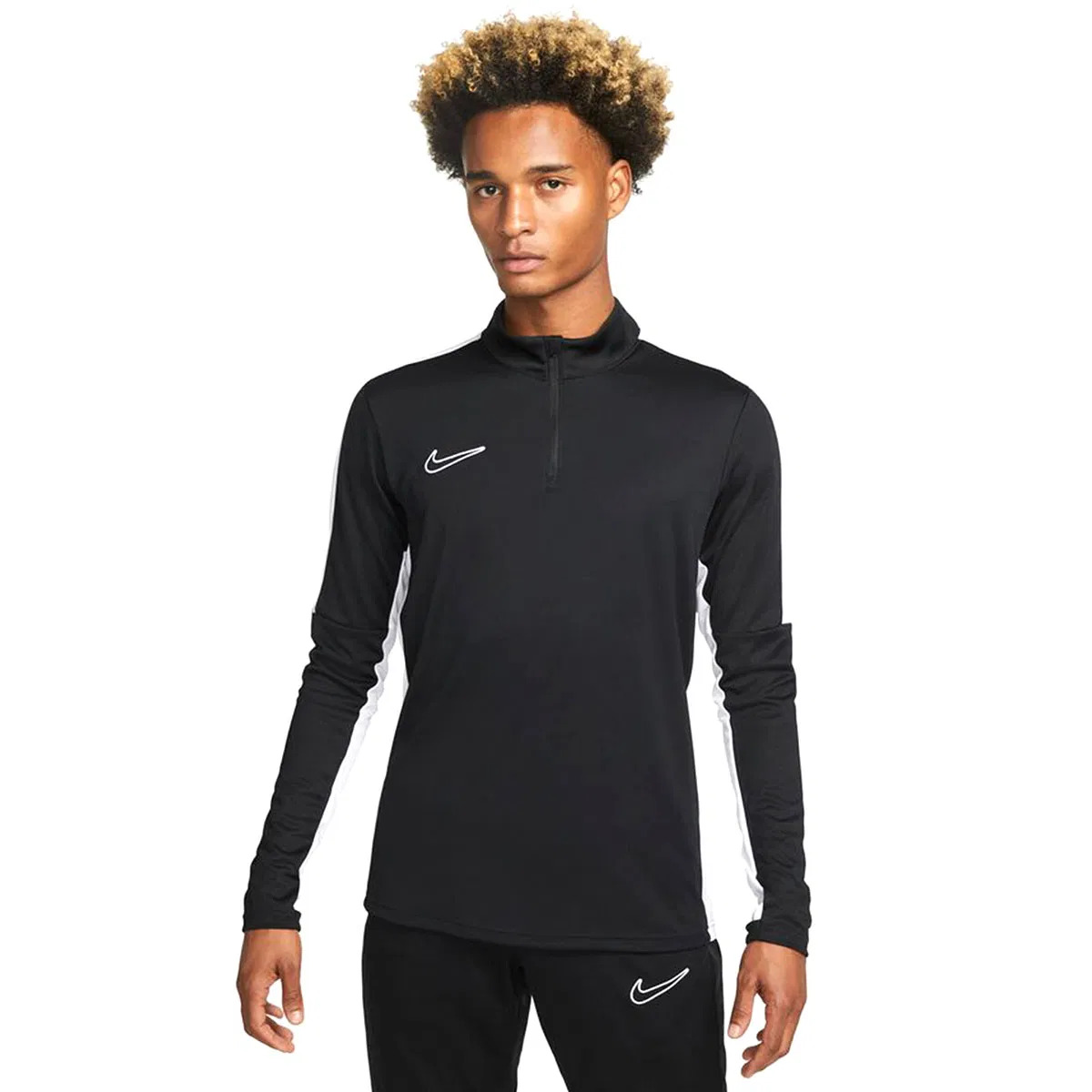 Nike Dri Fit Academy Erkek Siyah Dik Yaka Uzun Kol Tişört DR1352