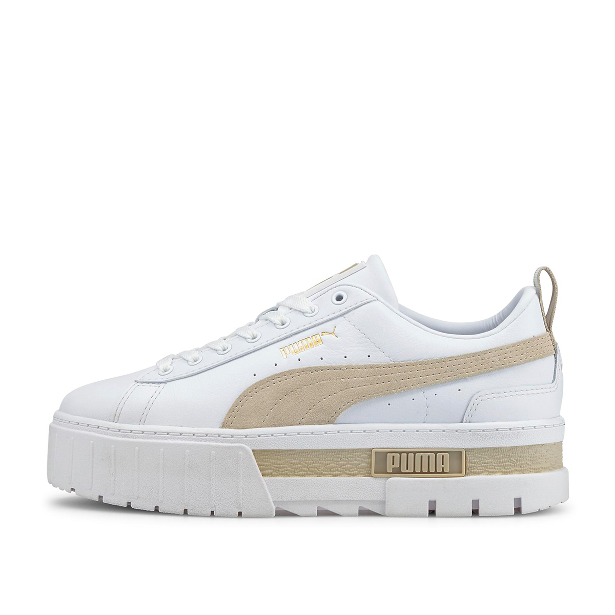 みい Puma Mayze Leather Kadın Beyaz Sneaker 38198302 - Sporthink