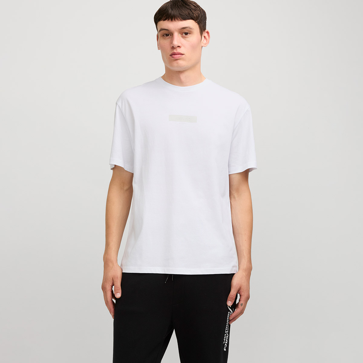 Jack&Jones Taka Crew Neck Erkek Beyaz Yuvarlak Yaka Tişört