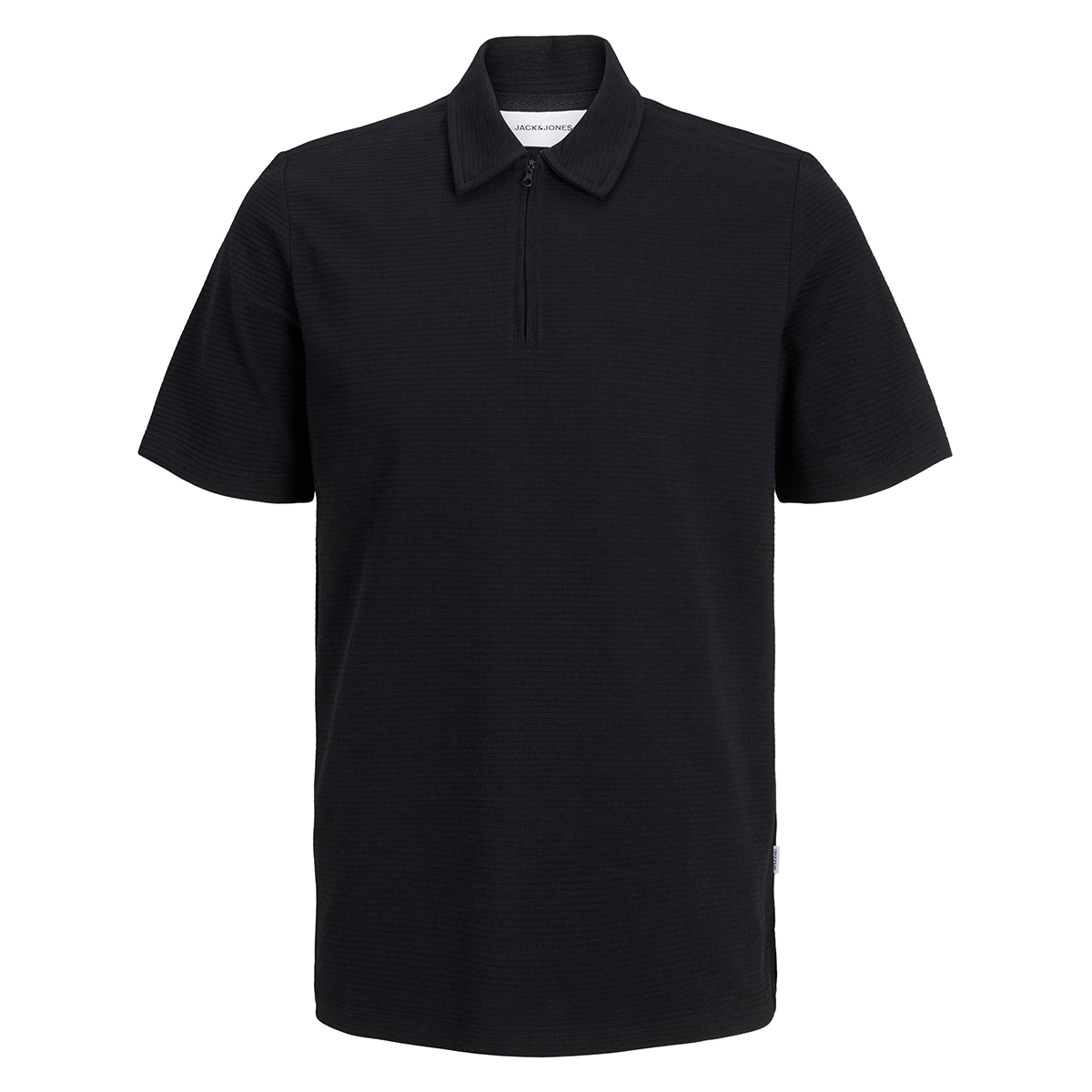 Jack&Jones Benja Erkek Siyah Kapüşonlu Polo Tişört 12269338-BLK