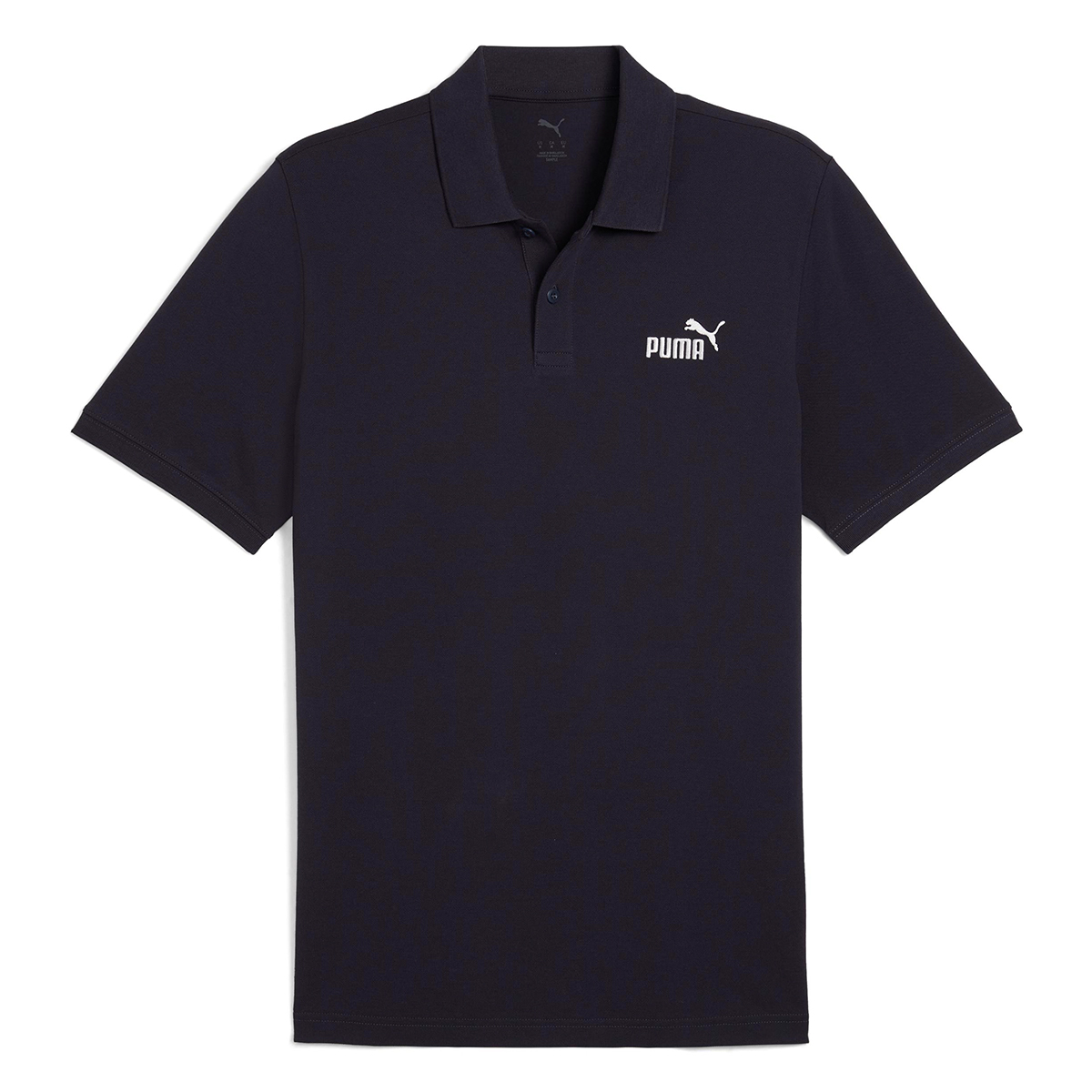 Puma Essentials No 1 Logo Pique Erkek Siyah Klasik Yaka Polo